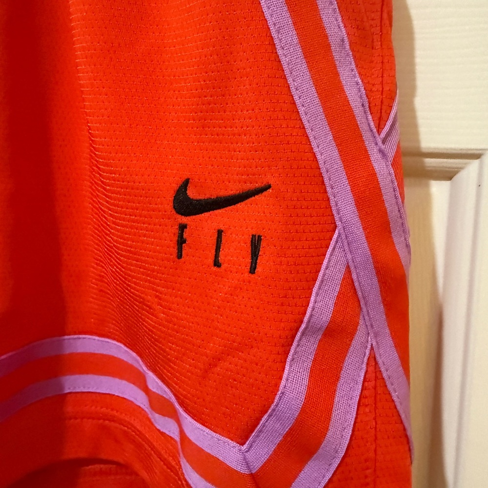 Nike Fly Women’s Basketball Shorts 6in inseam. Sized XXL Orange with Purple trim